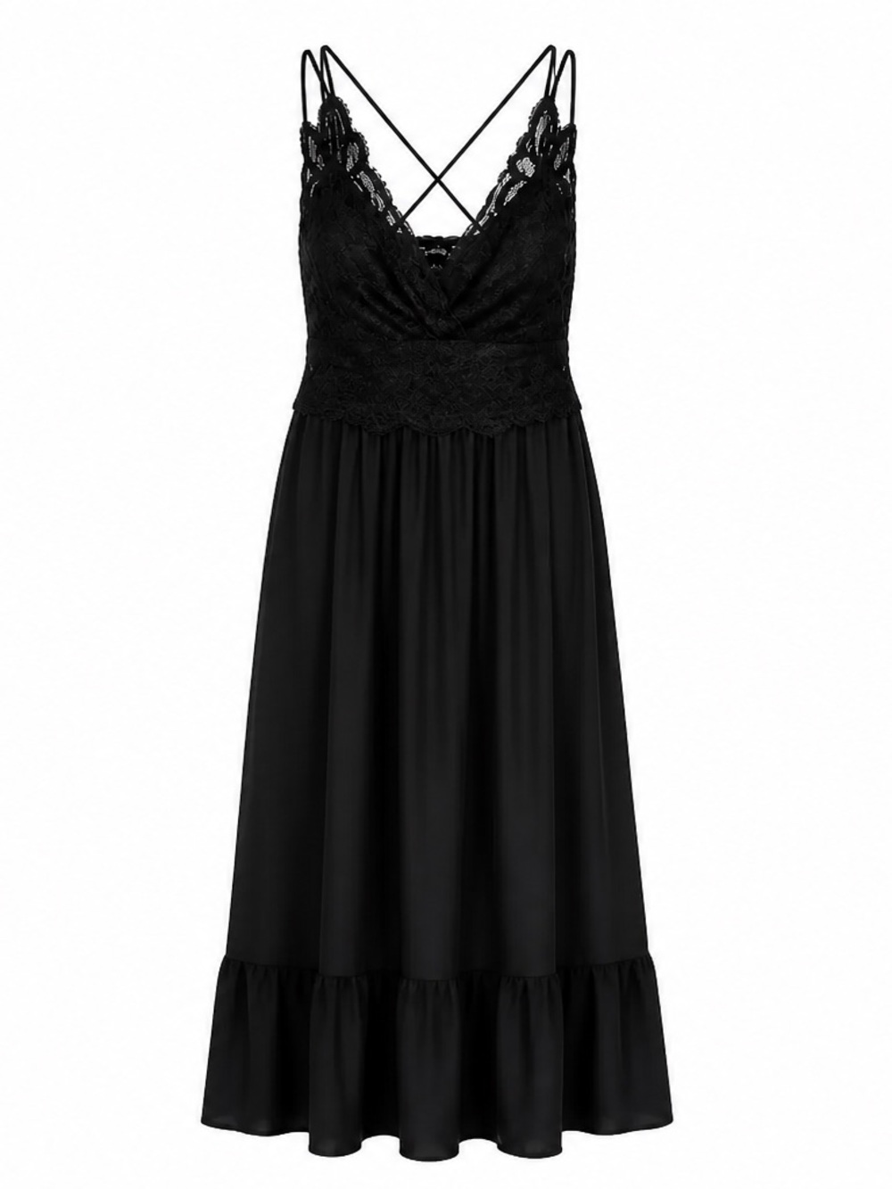 Justify Black Lace Maxi Dress